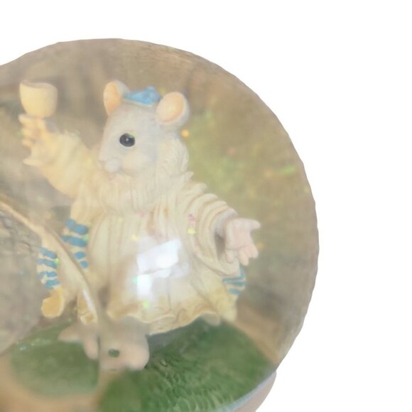 SAN FRANCISCO MUSIC BOX CO SNOW GLOBE RABBI MOUSE L'CHAYIM MUSICAL JEWISH - Picture 15 of 15